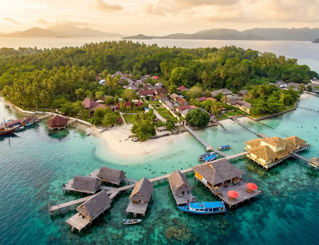 Pantai dan perairan jernih Pulau Tanjung Putus di Pesawaran Lampung